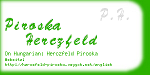 piroska herczfeld business card